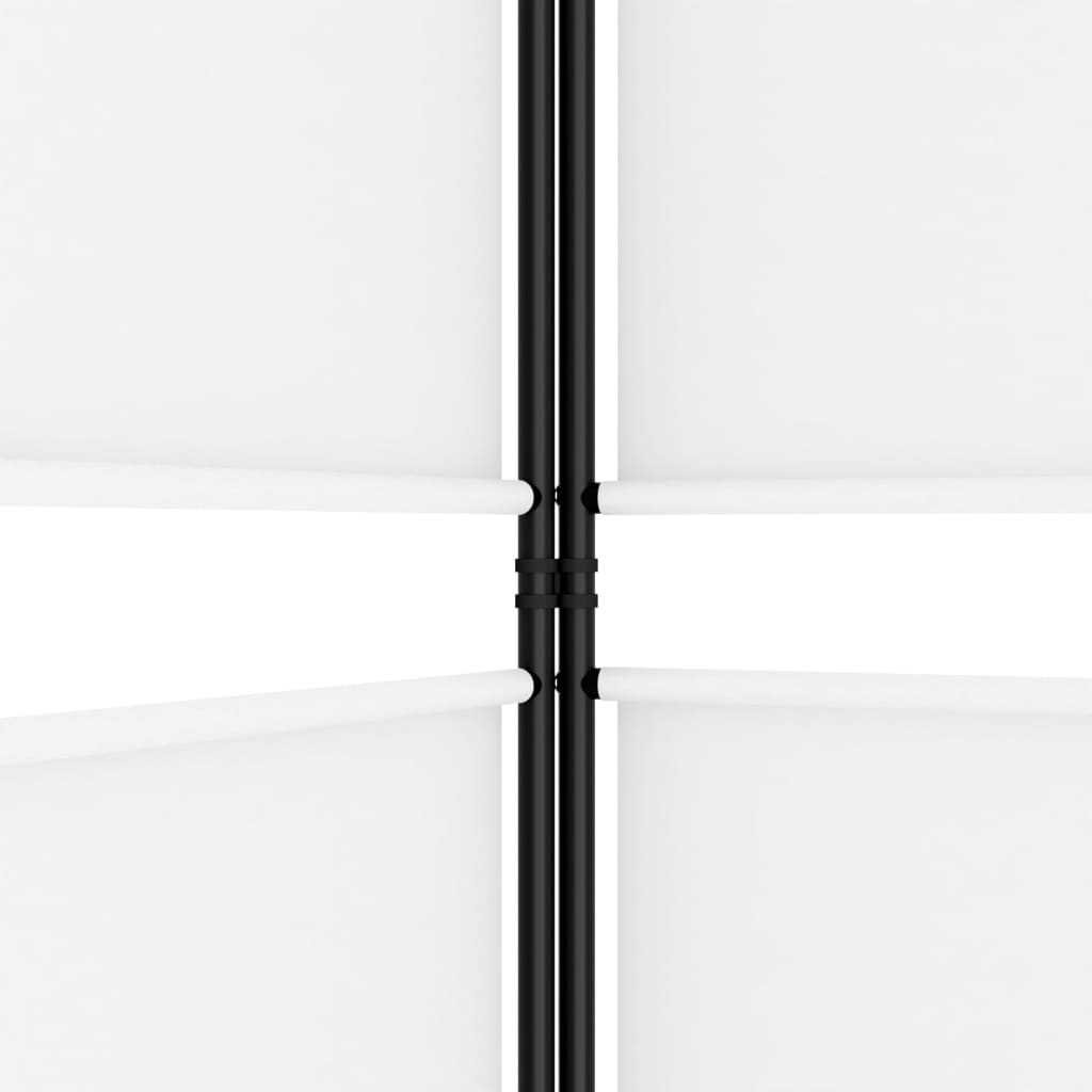 3-Panel Room Divider White 150x180 cm Fabric