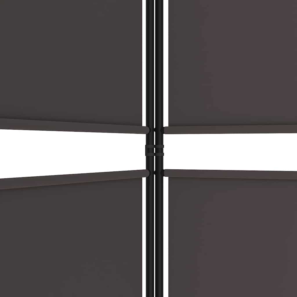 5-Panel Room Divider Brown 250x180 cm Fabric