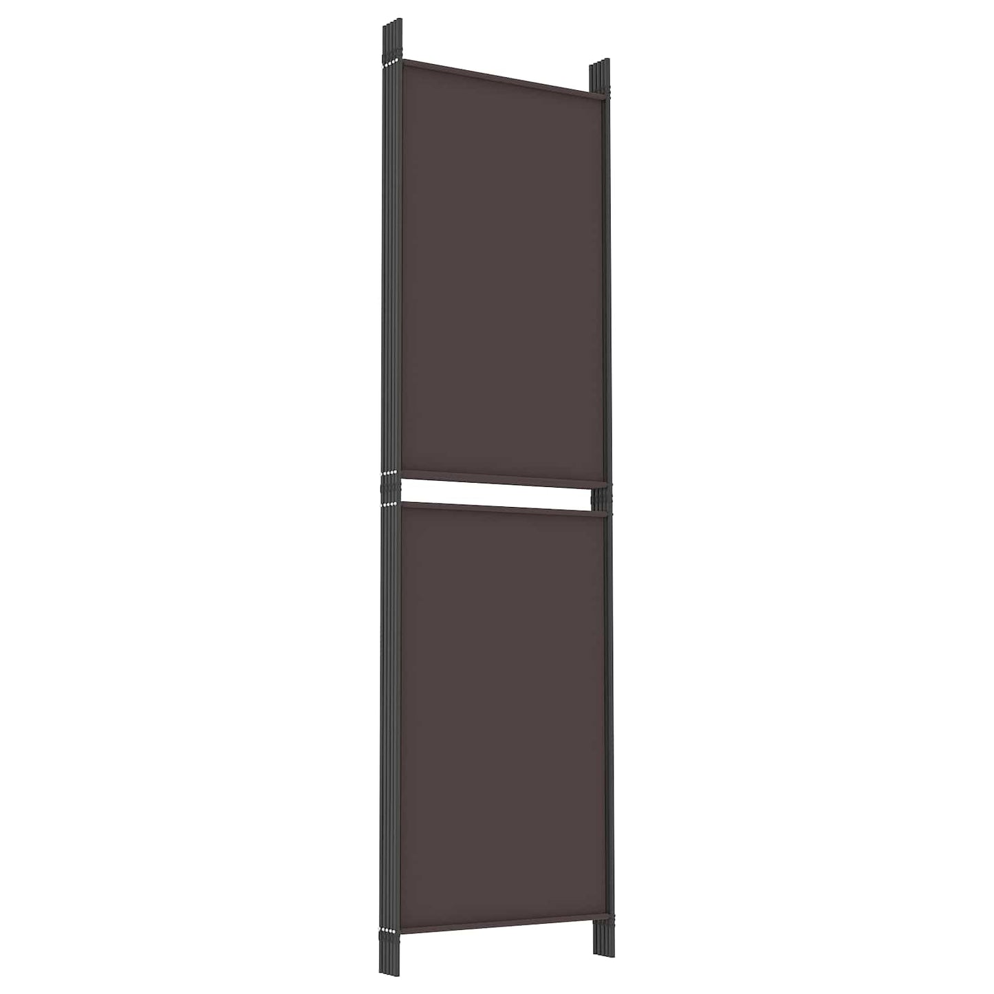 5-Panel Room Divider Brown 250x180 cm Fabric
