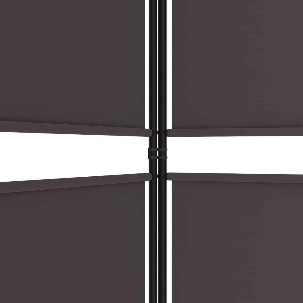 3-Panel Room Divider Brown 150x220 cm Fabric