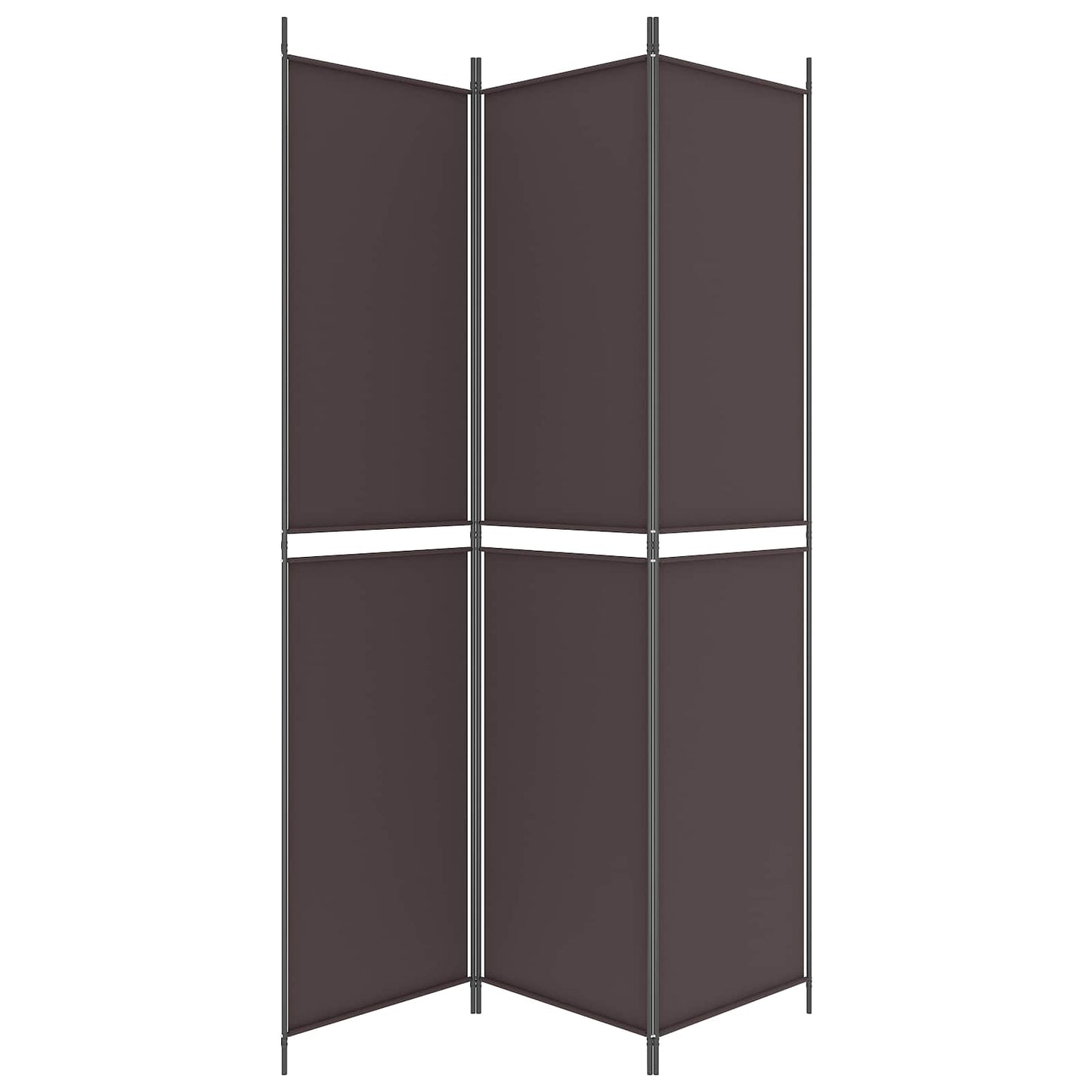 3-Panel Room Divider Brown 150x220 cm Fabric