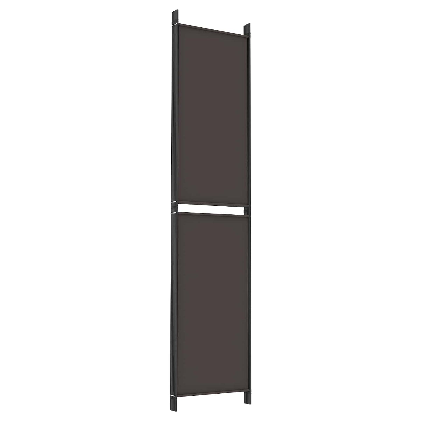 4-Panel Room Divider Brown 200x220 cm Fabric