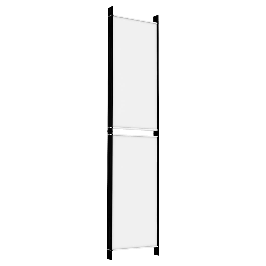 6-Panel Room Divider White 300x220 cm Fabric