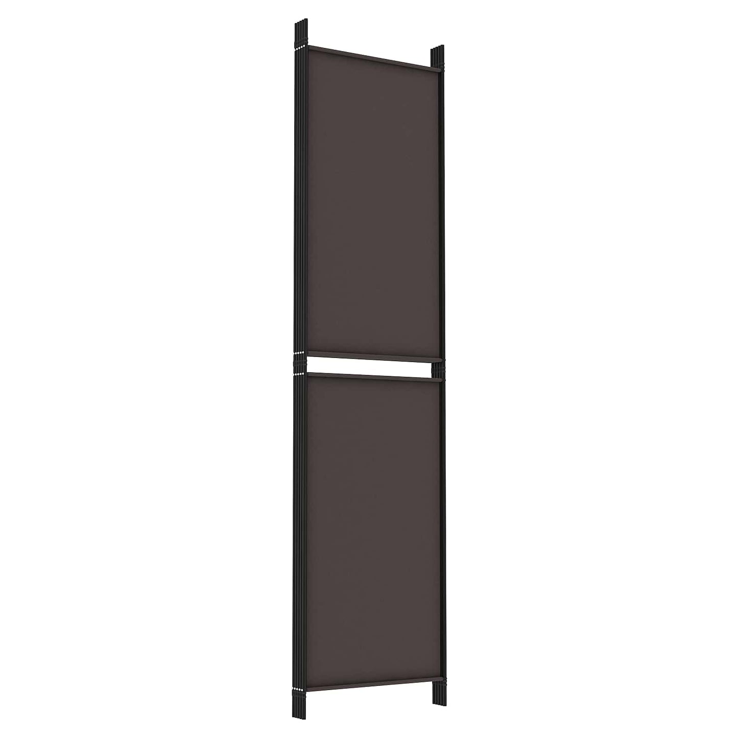 6-Panel Room Divider Brown 300x220 cm Fabric