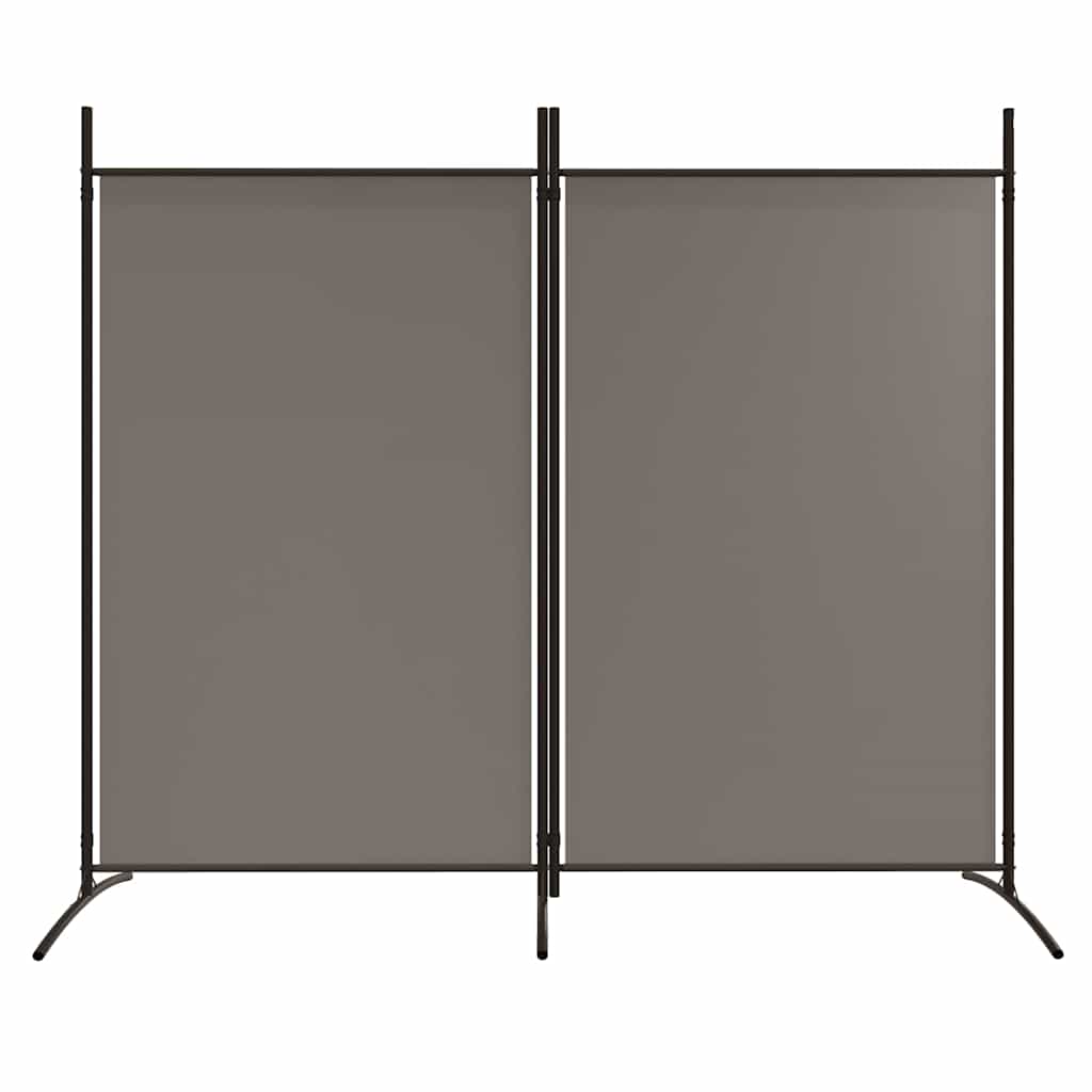 2-Panel Room Divider Anthracite 175x180 cm Fabric