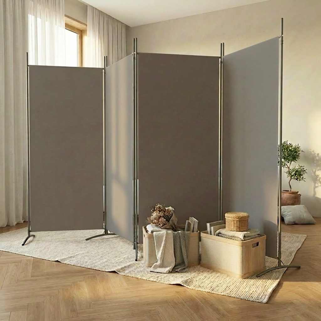 4-Panel Room Divider Anthracite 346x180 cm Fabric