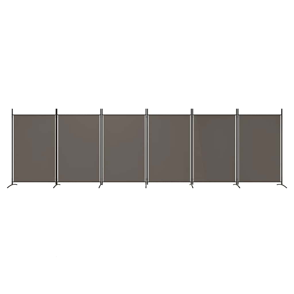 6-Panel Room Divider Anthracite 520x180 cm Fabric