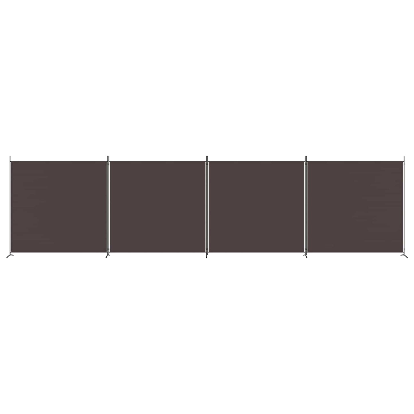 4-Panel Room Divider Brown 698x180 cm Fabric