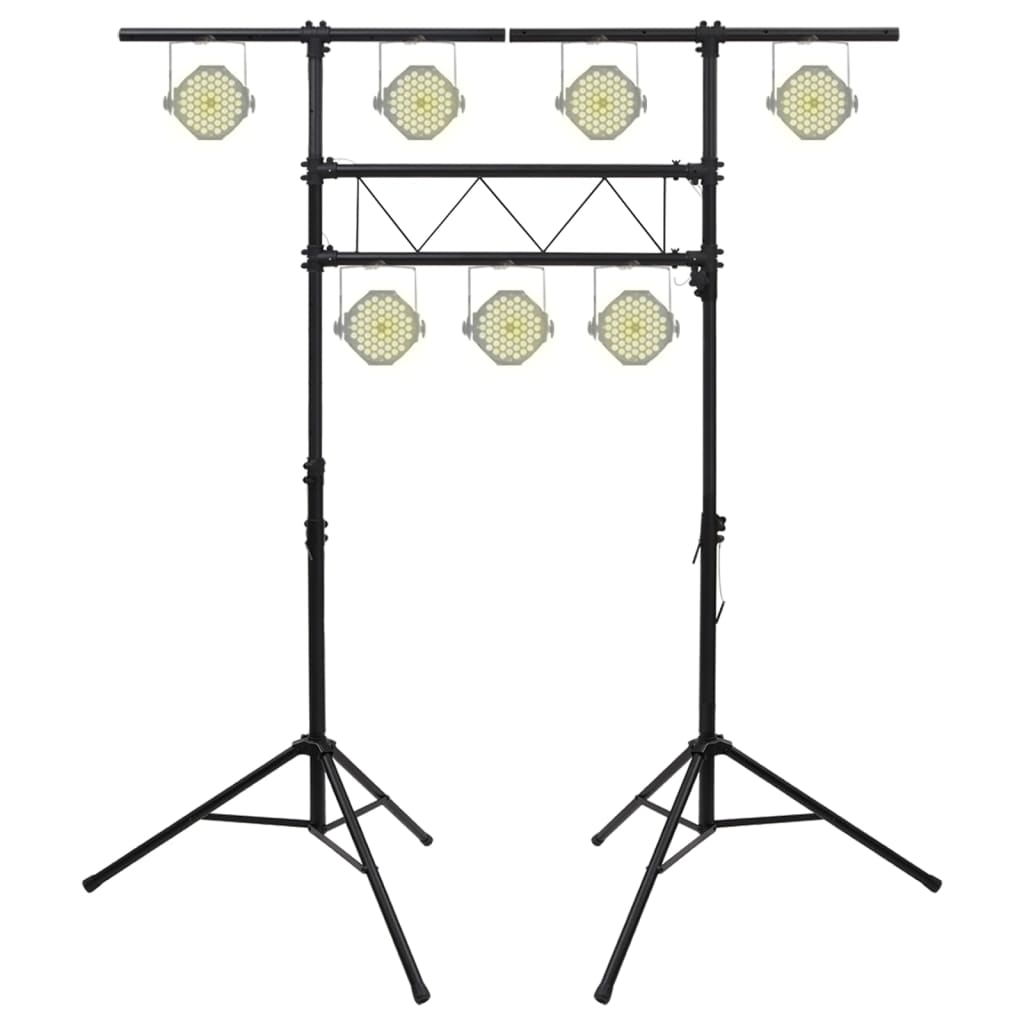vidaXL Light Stand Black 238x115x(180-300) cm Steel