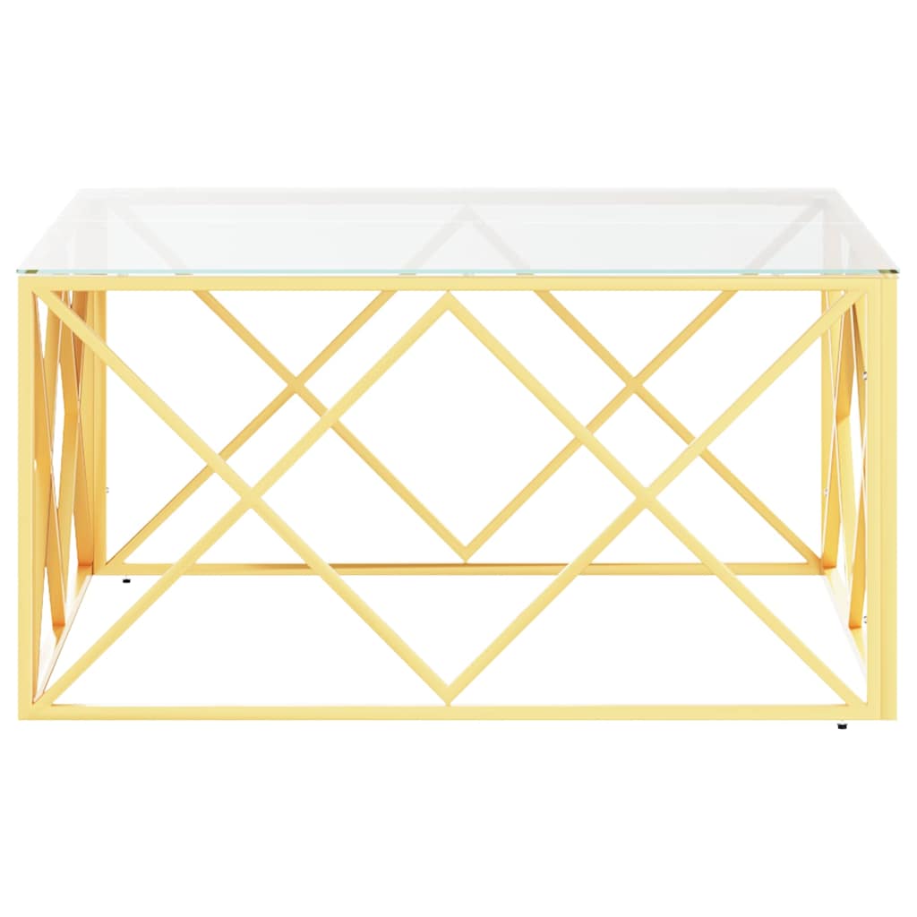Coffee Table 80x80x40 cm Stainless Steel and Glass