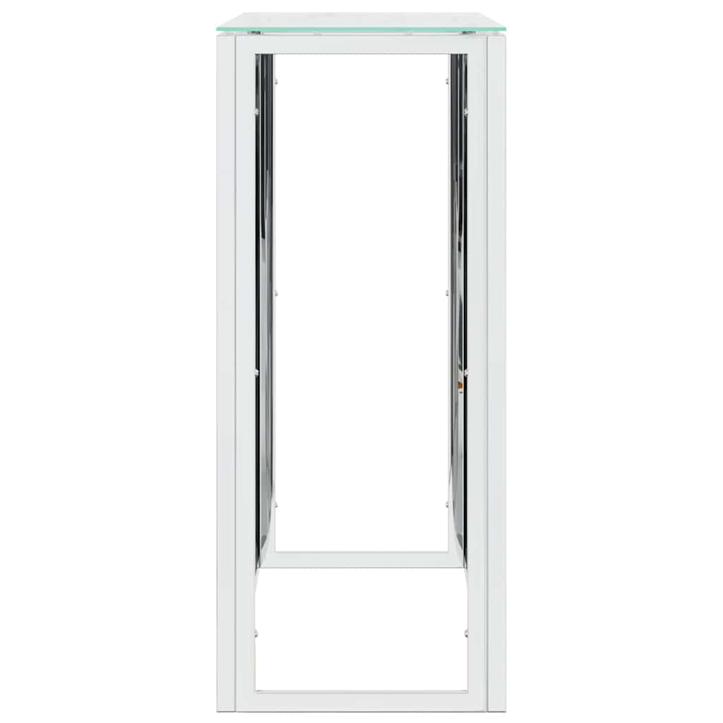 Console Table 110x30x70 cm Stainless Steel and Glass