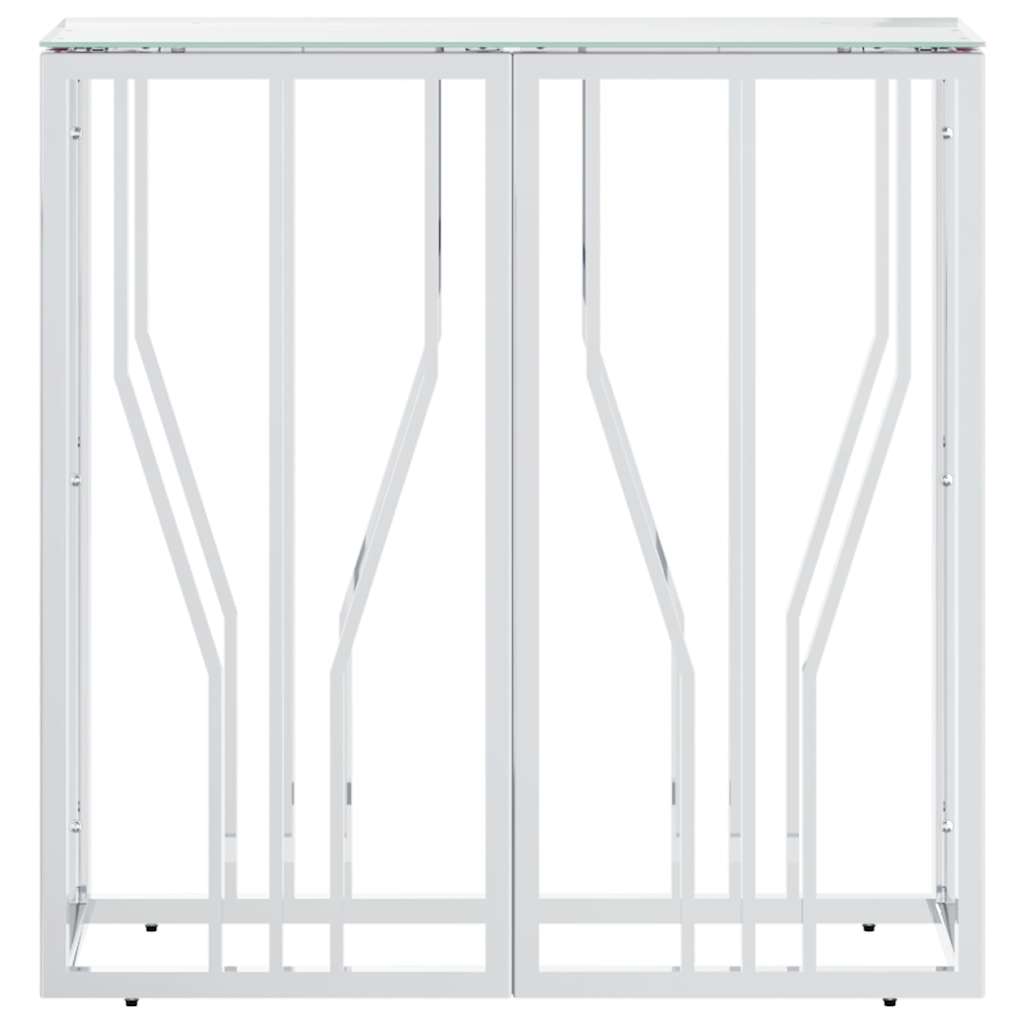 Console Table 70x30x70 cm Stainless Steel and Glass