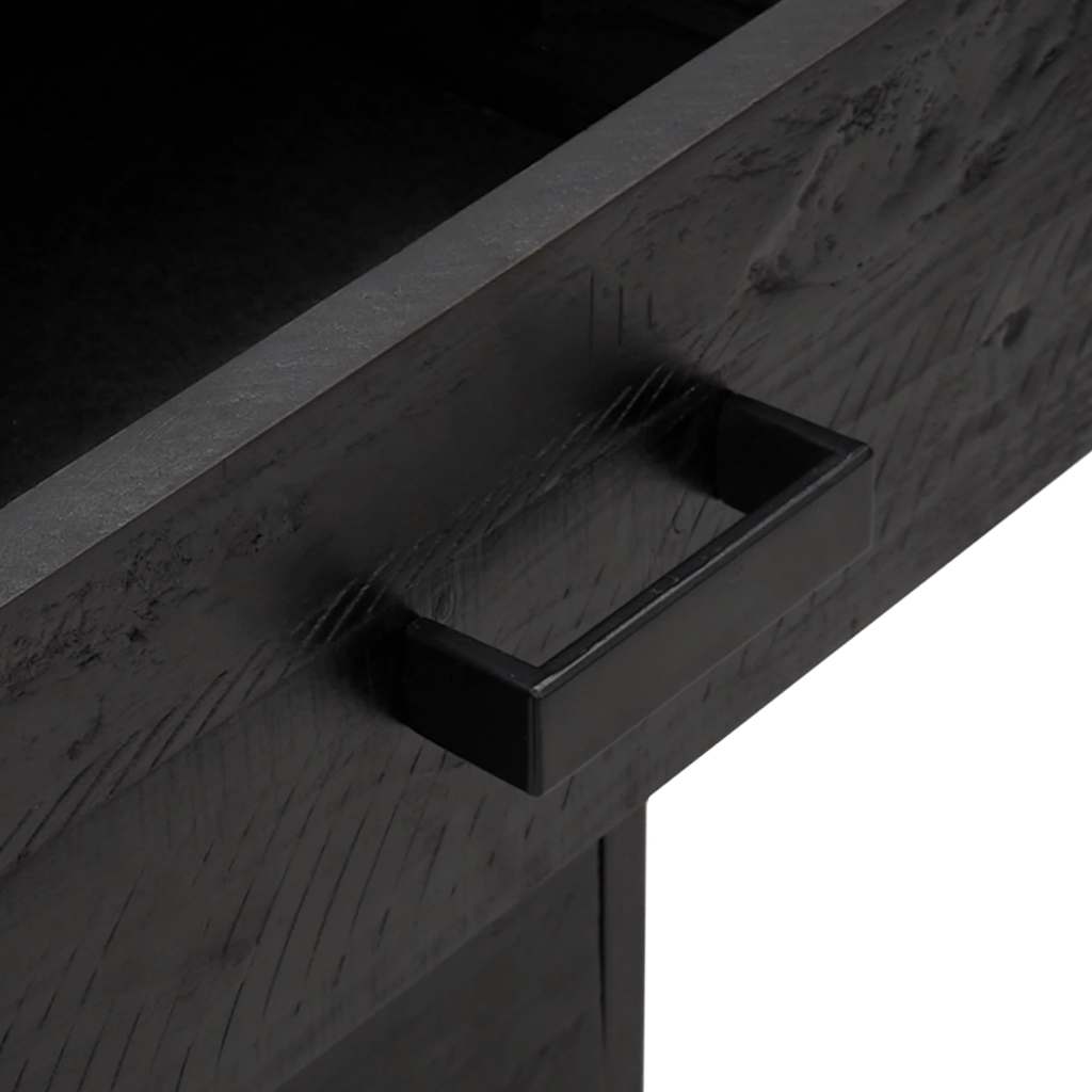Bedside Cabinet Black 36x30x45 cm Solid Pinewood