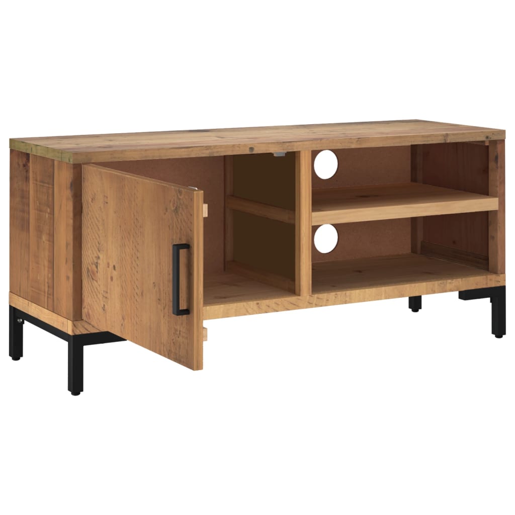 vidaXL TV Cabinet Brown 90x30x40 cm Solid Pinewood