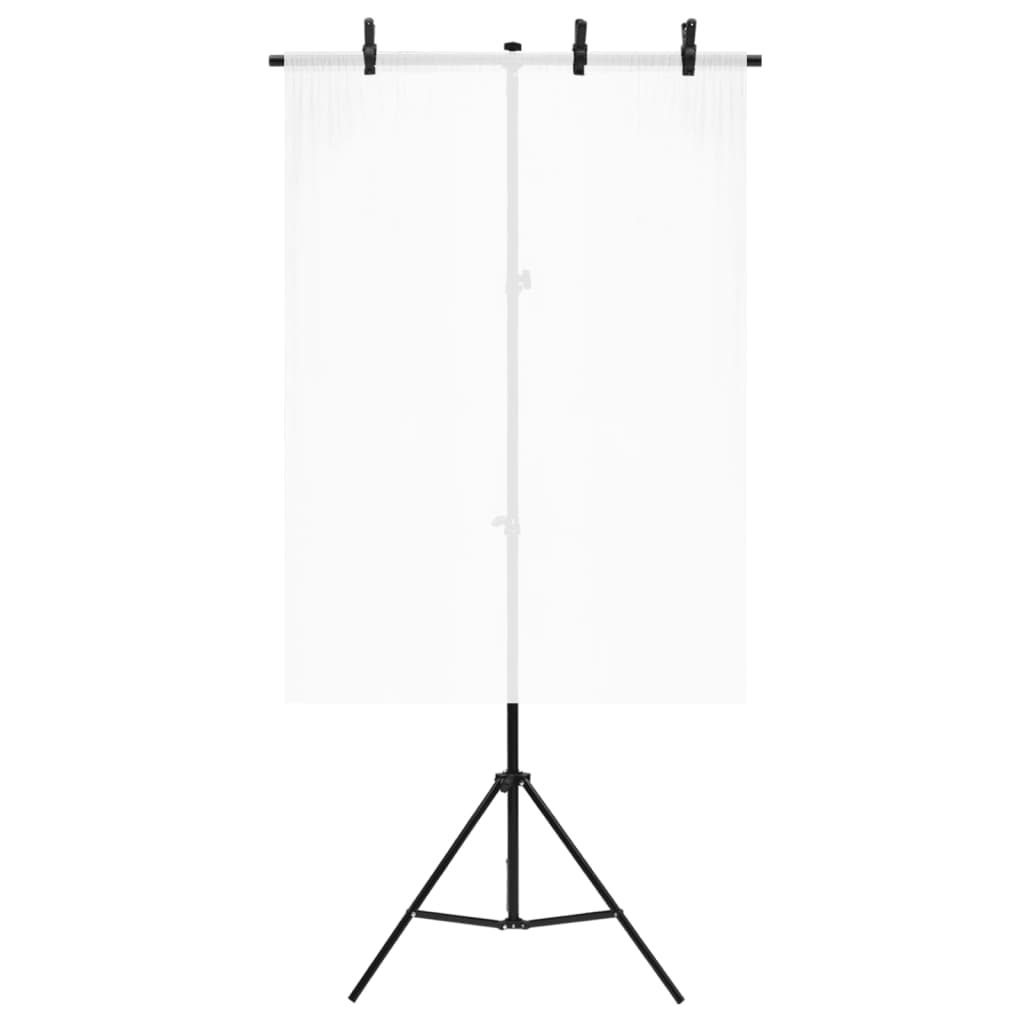 T-Shape Background Stand Black 91x60x(70-200) cm