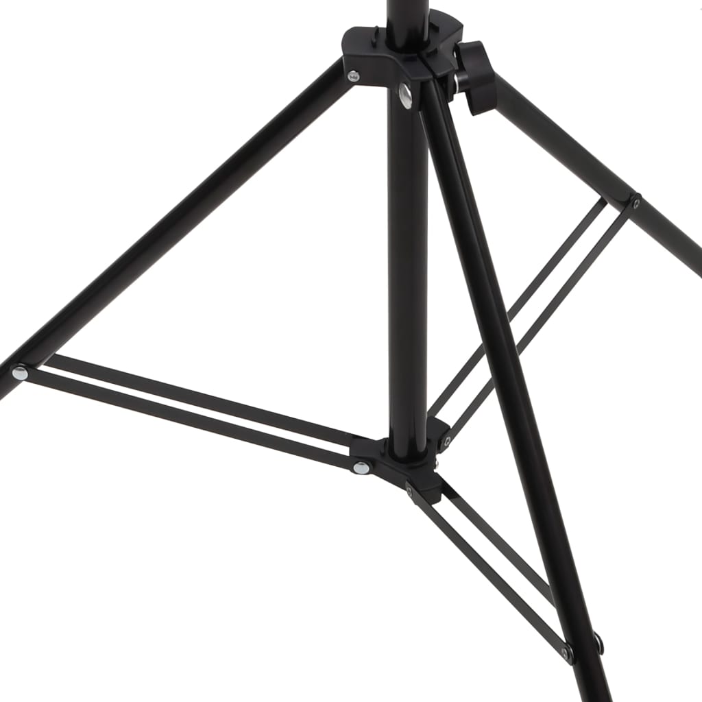 T-Shape Background Stand Black 201x60x(70-200) cm