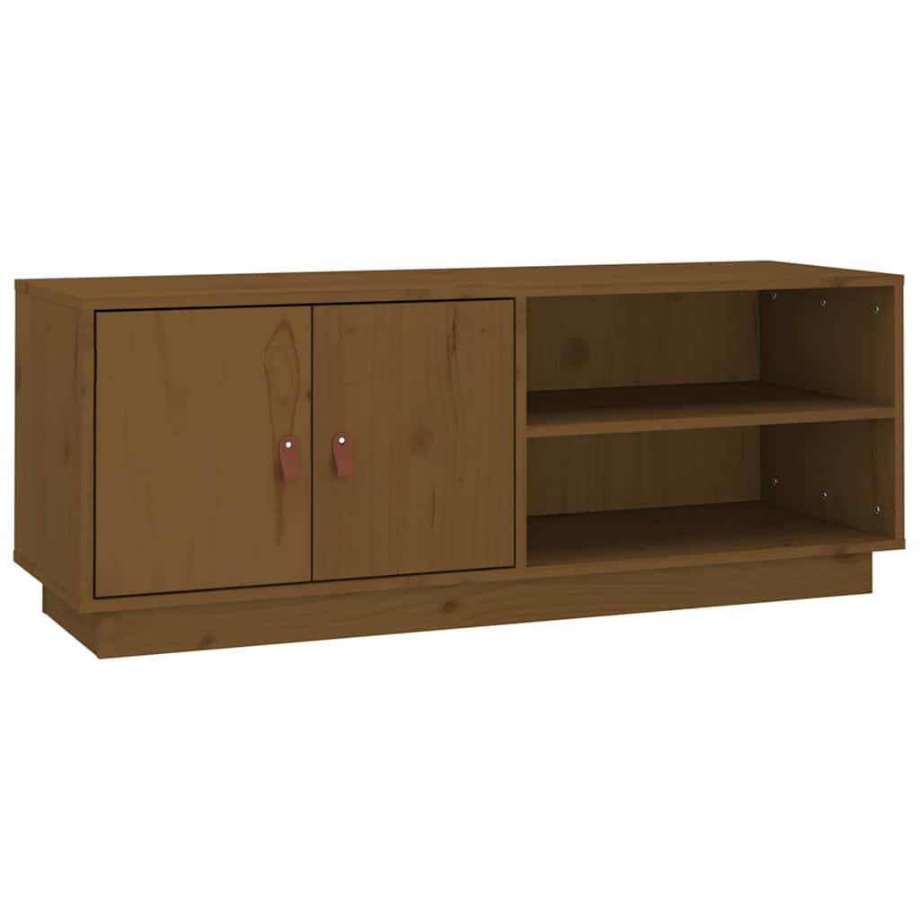 818223 vidaXL TV Cabinet Honey Brown 105x34x40 cm Solid Wood Pine