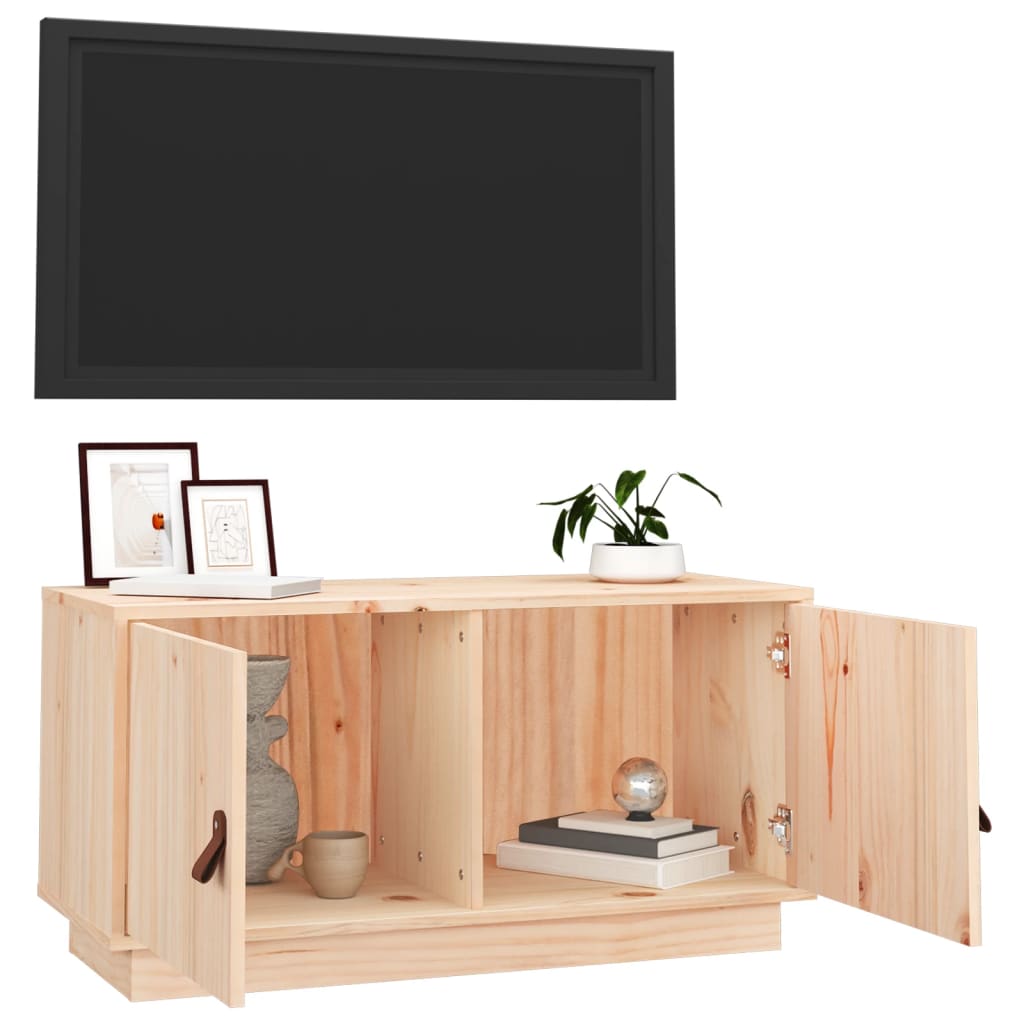 vidaXL TV Cabinet 80x34x40 cm Solid Wood Pine