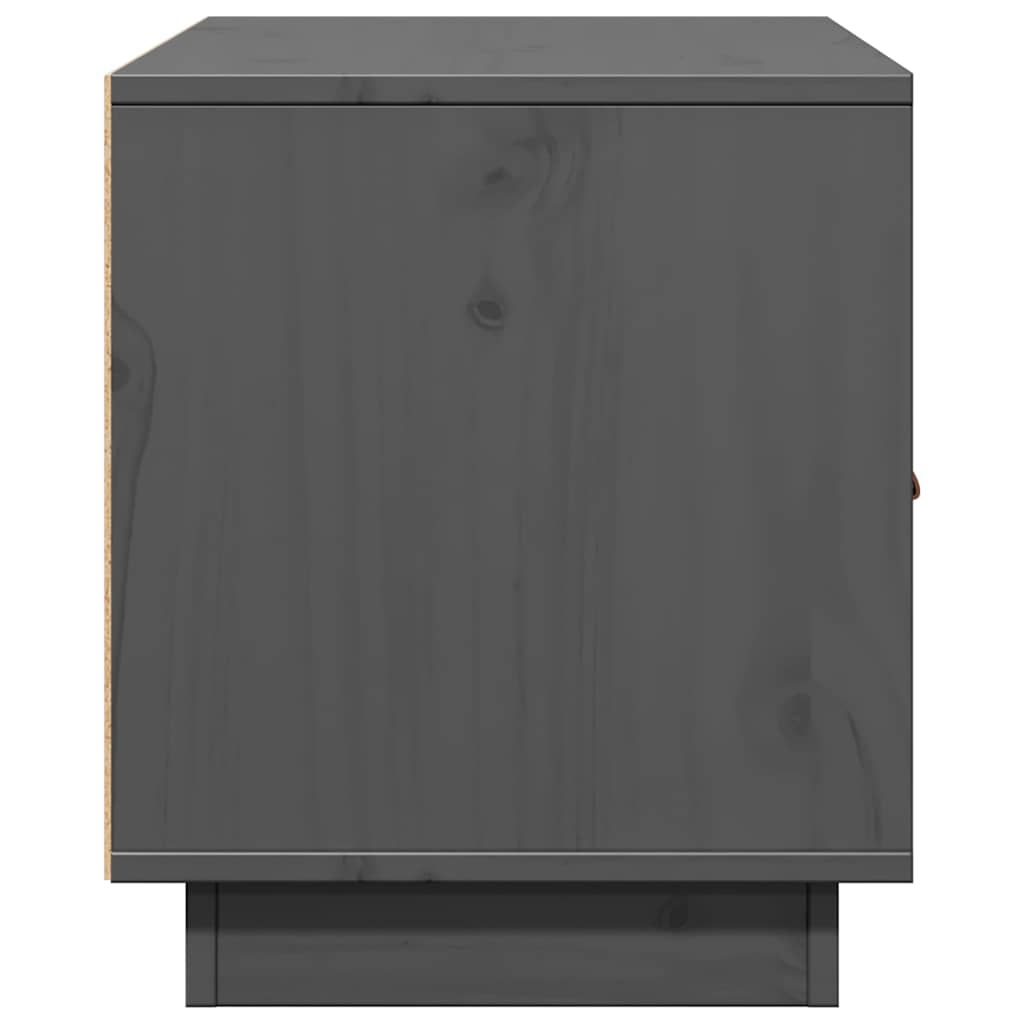 TV Cabinet Grey 80x34x40 cm Solid Wood Pine