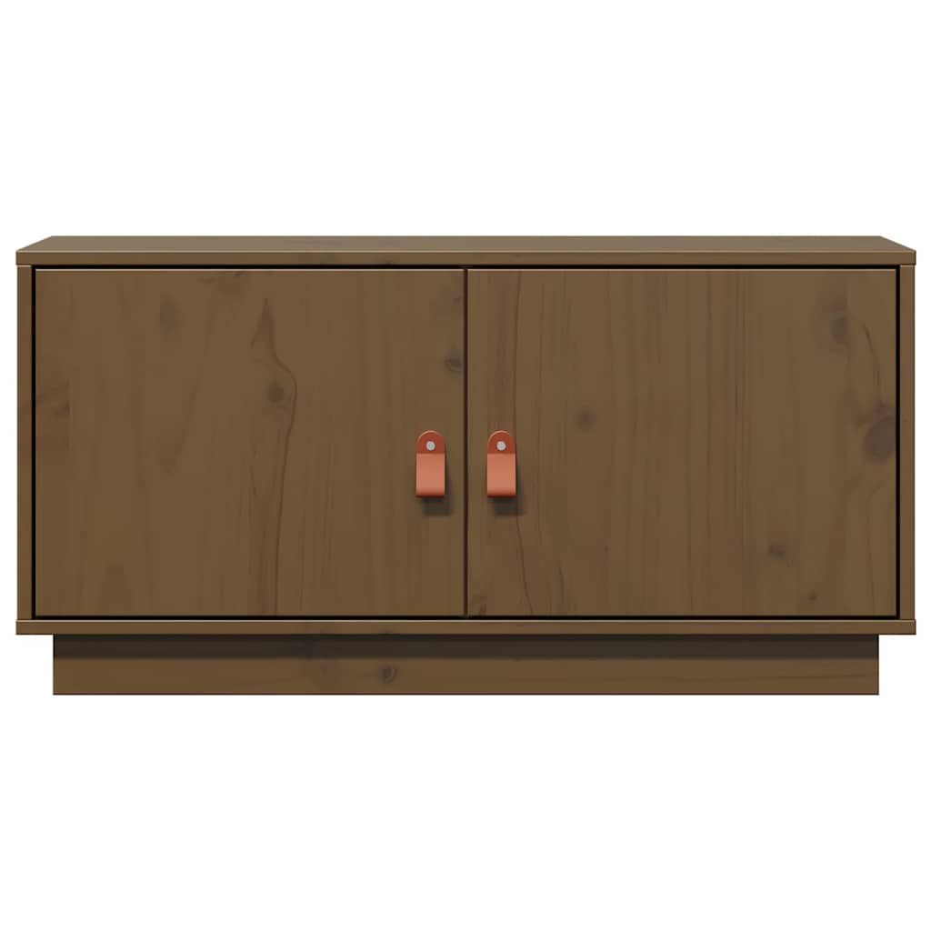 TV Cabinet Honey Brown 80x34x40 cm Solid Wood Pine