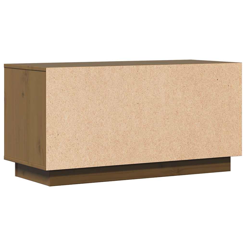 TV Cabinet Honey Brown 80x34x40 cm Solid Wood Pine