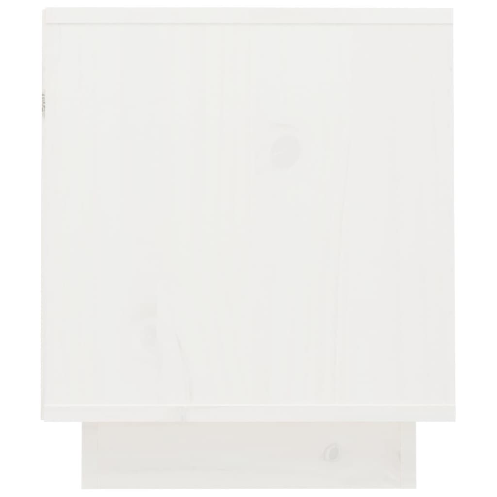 TV Cabinet White 70x34x40 cm Solid Wood Pine