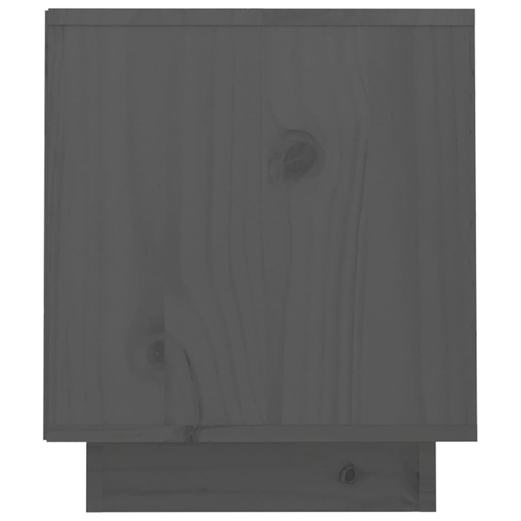 818237 vidaXL TV Cabinet Grey 70x34x40 cm Solid Wood Pine