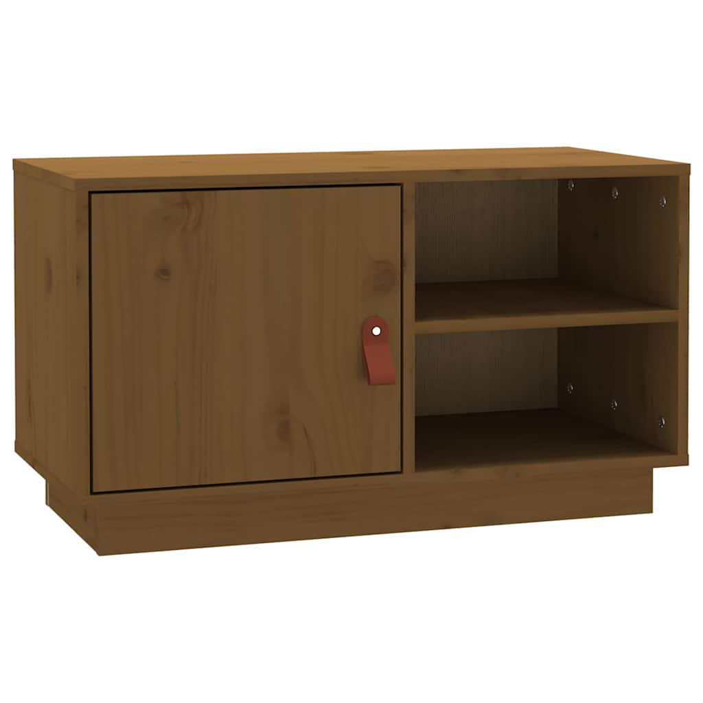 818238 vidaXL TV Cabinet Honey Brown 70x34x40 cm Solid Wood Pine