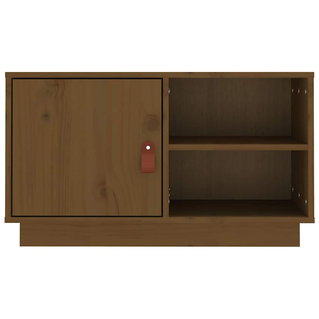 818238 vidaXL TV Cabinet Honey Brown 70x34x40 cm Solid Wood Pine
