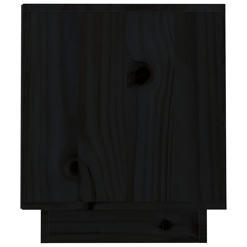 818239 vidaXL TV Cabinet Black 70x34x40 cm Solid Wood Pine