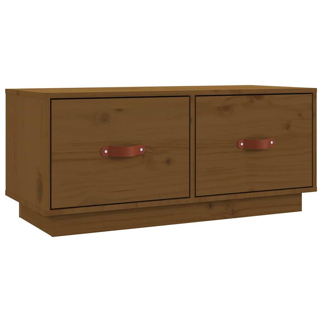 818243 vidaXL TV Cabinet Honey Brown 80x34x35 cm Solid Wood Pine