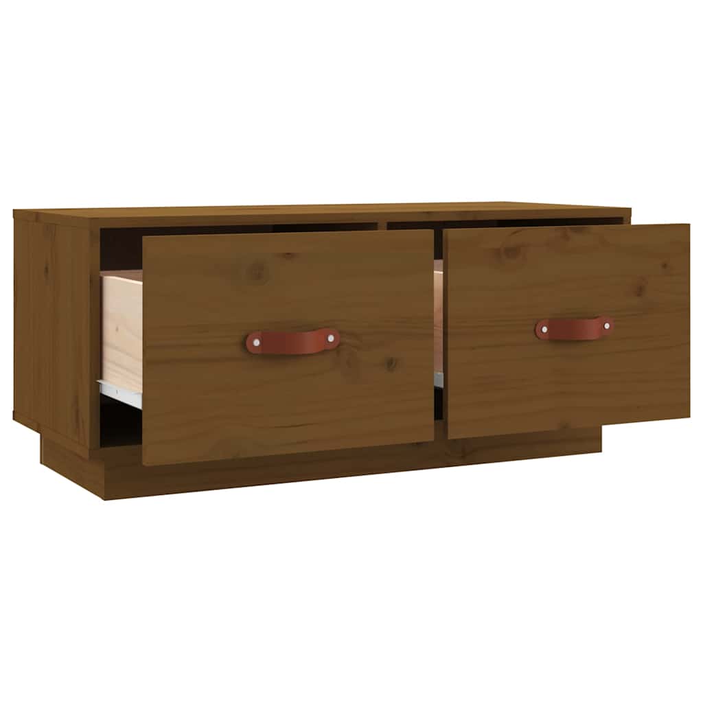 818243 vidaXL TV Cabinet Honey Brown 80x34x35 cm Solid Wood Pine