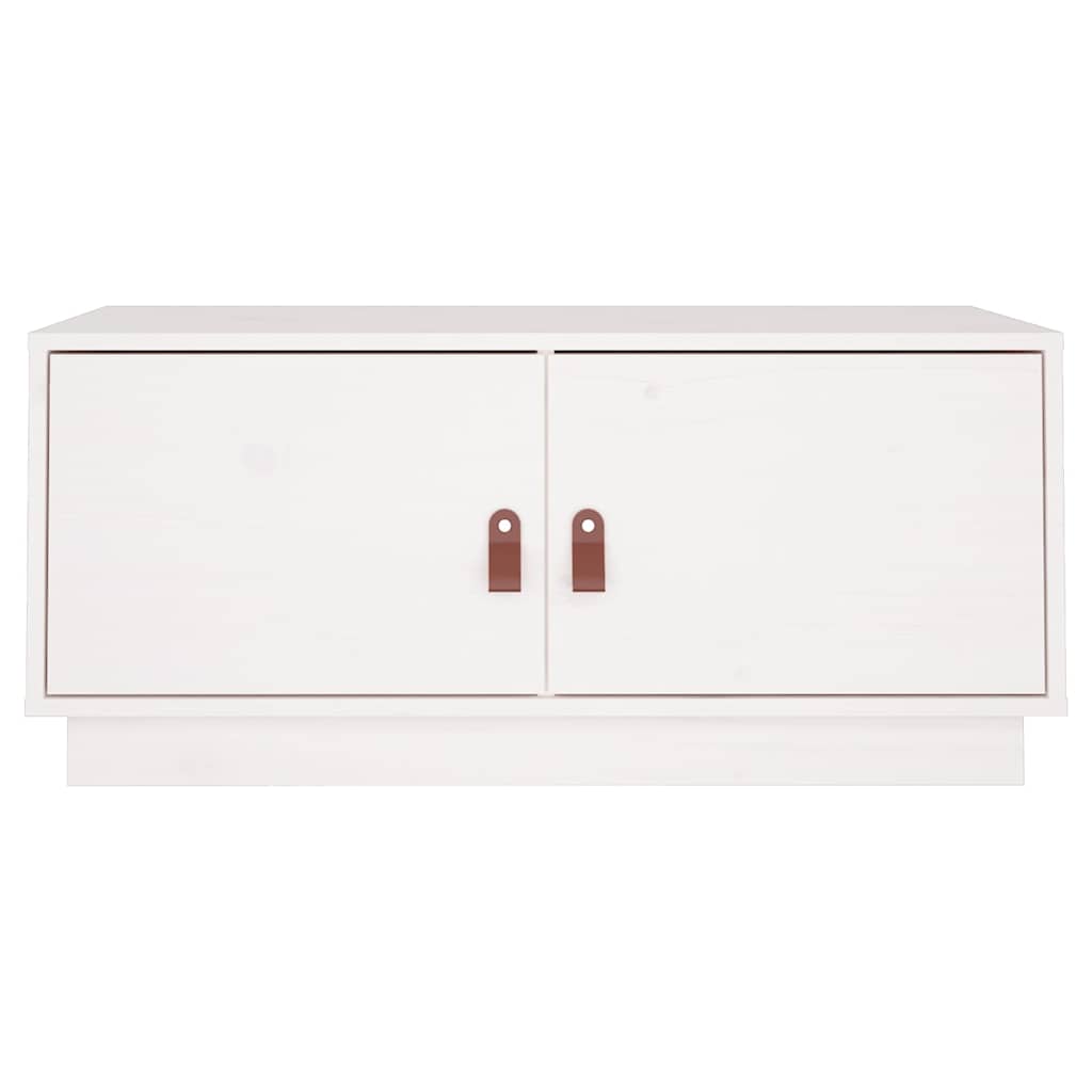 818251 vidaXL Coffee Table White 80x50x35 cm Solid Wood Pine