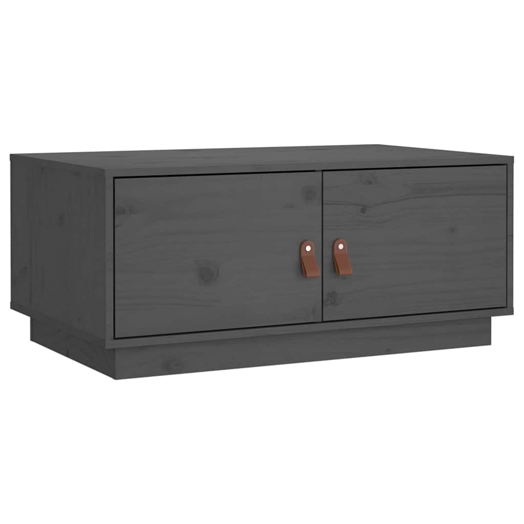 818252 vidaXL Coffee Table Grey 80x50x35 cm Solid Wood Pine