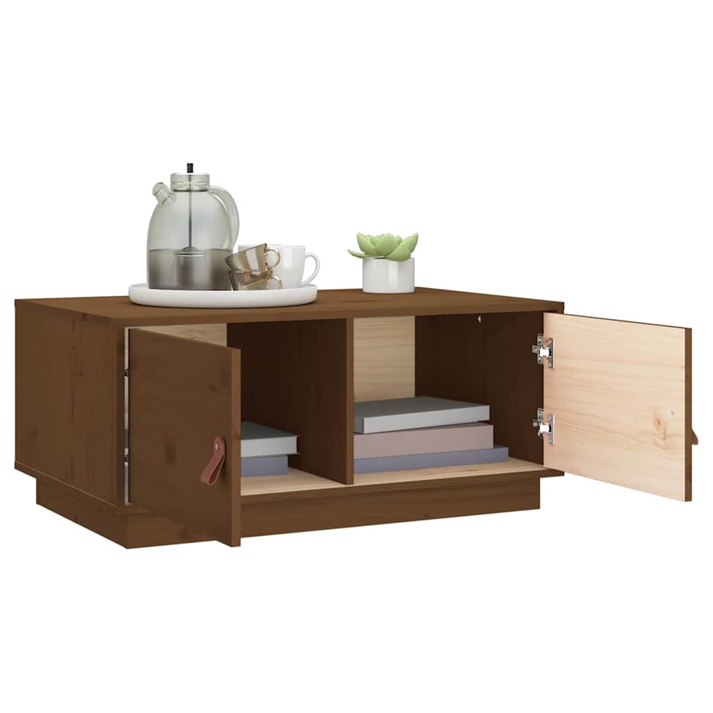 818253 vidaXL Coffee Table Honey Brown 80x50x35 cm Solid Wood Pine