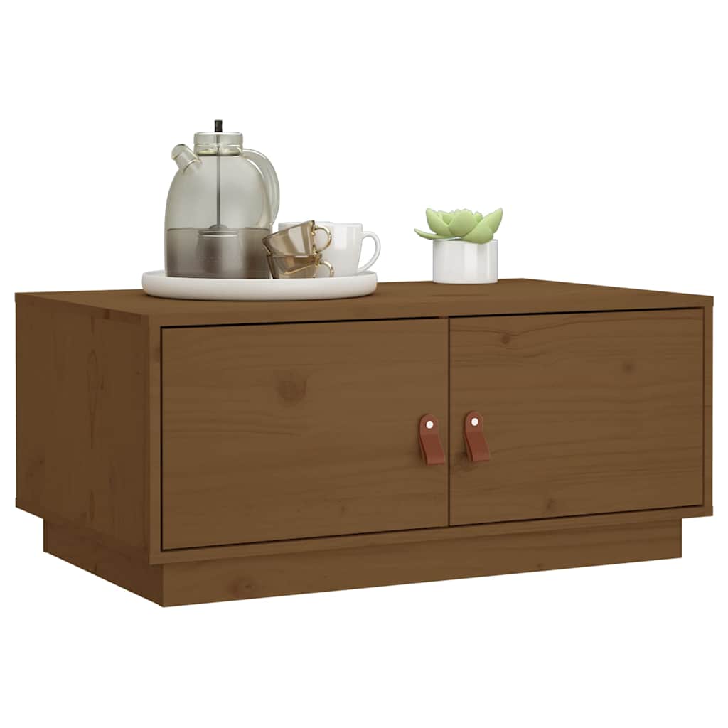 818253 vidaXL Coffee Table Honey Brown 80x50x35 cm Solid Wood Pine