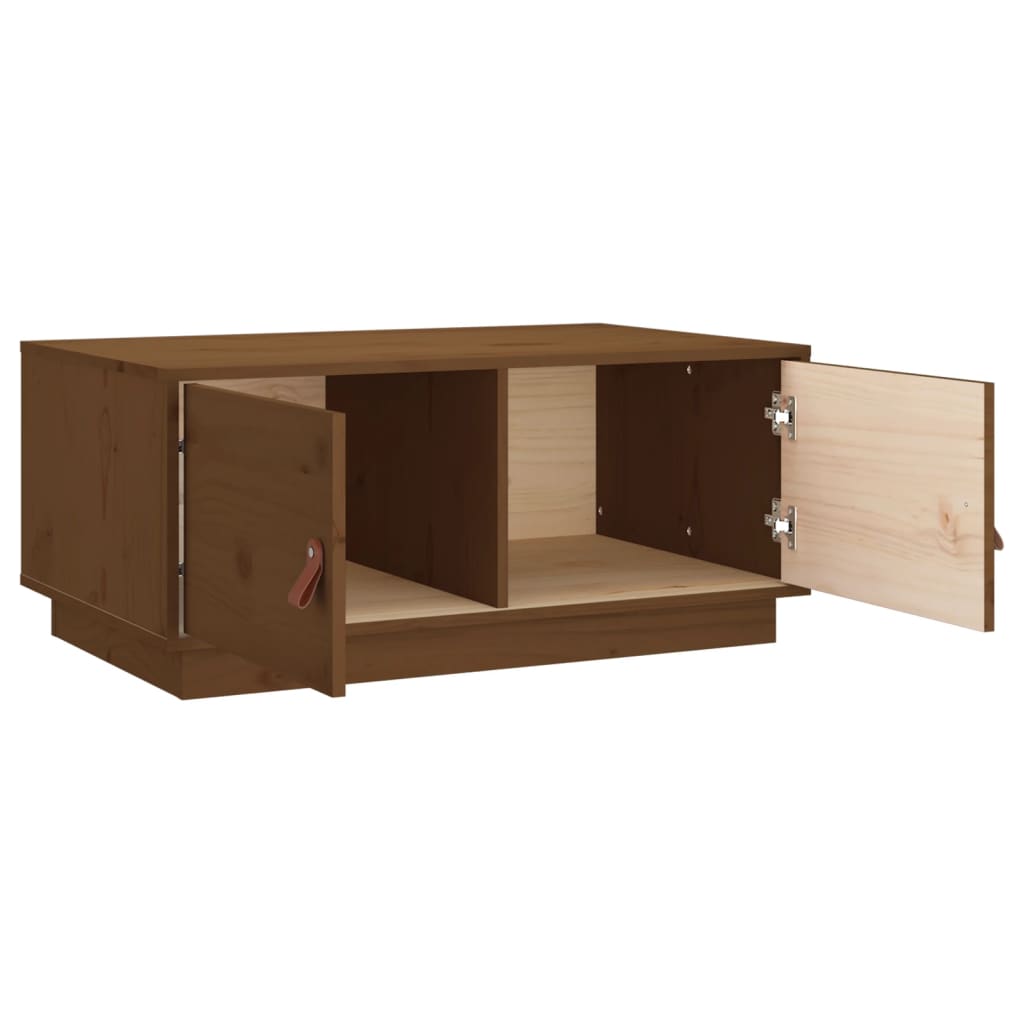 818253 vidaXL Coffee Table Honey Brown 80x50x35 cm Solid Wood Pine