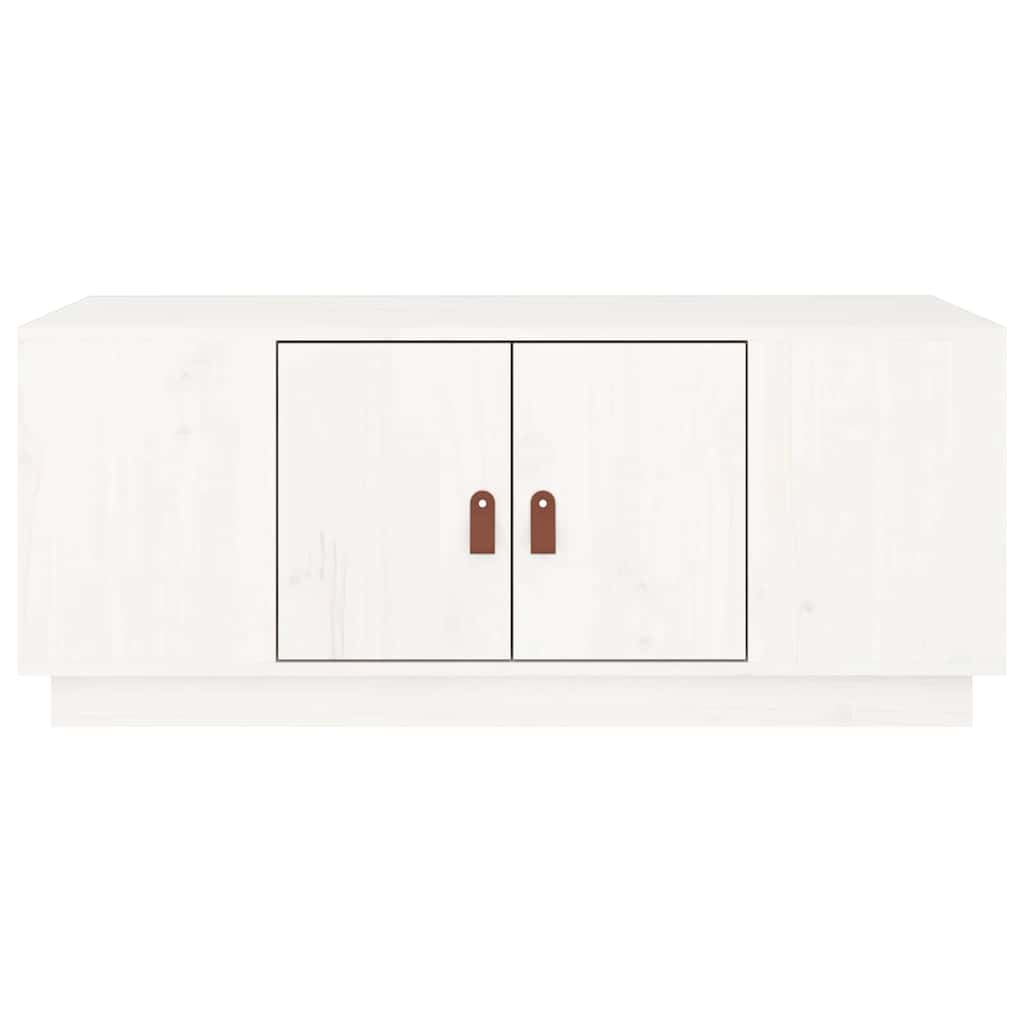818256 vidaXL Coffee Table White 100x50x41 cm Solid Wood Pine
