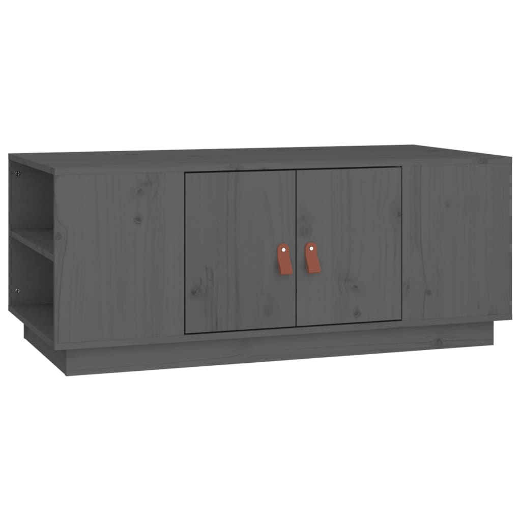 Coffee Table Grey 100x50x41 cm Solid Wood Pine