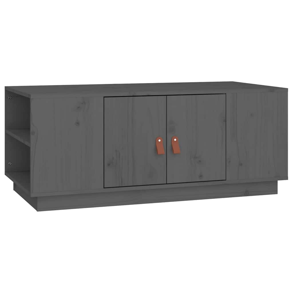 818257 vidaXL Coffee Table Grey 100x50x41 cm Solid Wood Pine