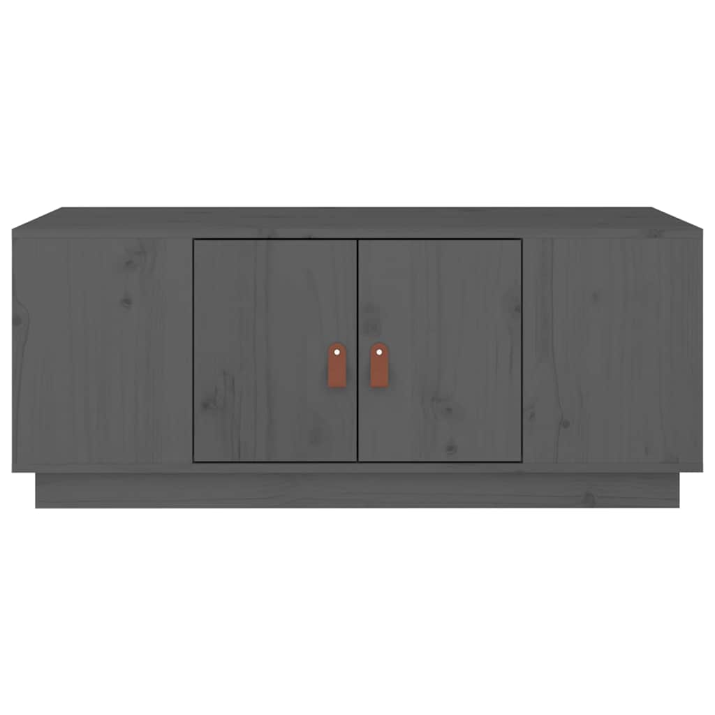 818257 vidaXL Coffee Table Grey 100x50x41 cm Solid Wood Pine