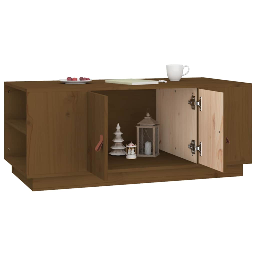 818258 vidaXL Coffee Table Honey Brown 100x50x41 cm Solid Wood Pine