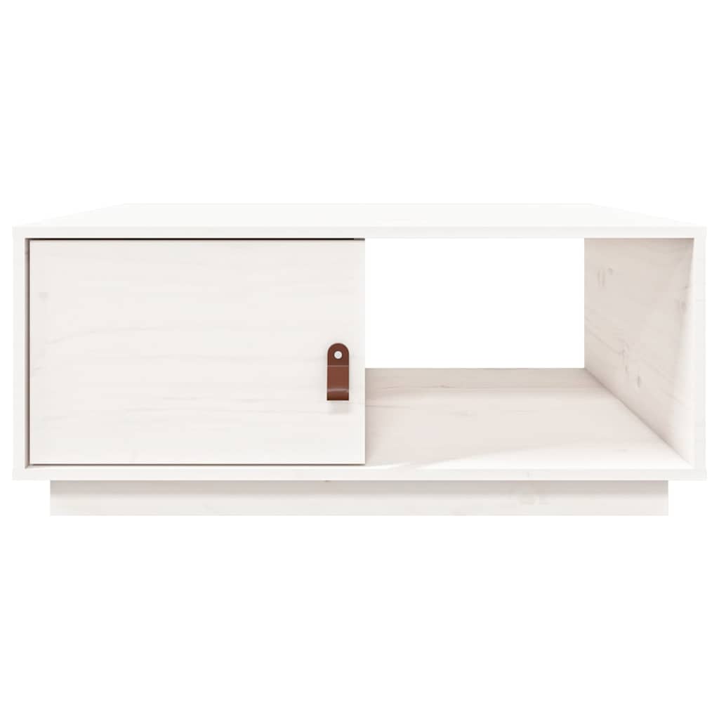 818261 vidaXL Coffee Table White 80x50x35,5 cm Solid Wood Pine