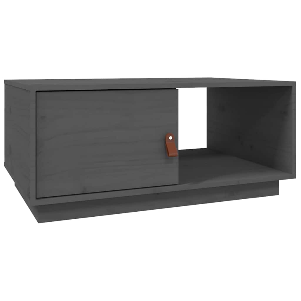 818262 vidaXL Coffee Table Grey 80x50x35,5 cm Solid Wood Pine