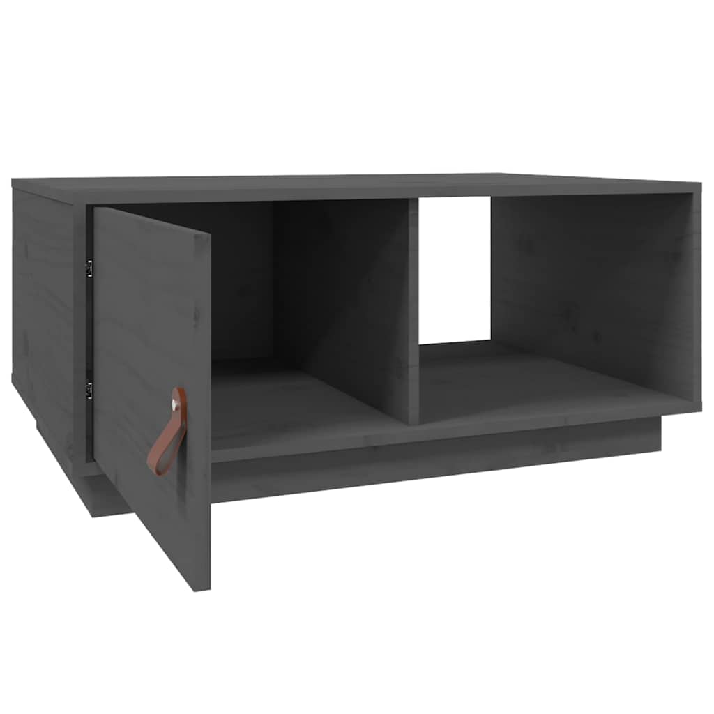 818262 vidaXL Coffee Table Grey 80x50x35,5 cm Solid Wood Pine