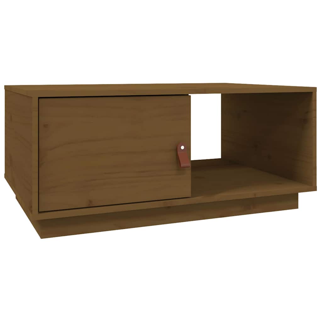 818263 vidaXL Coffee Table Honey Brown 80x50x35,5 cm Solid Wood Pine