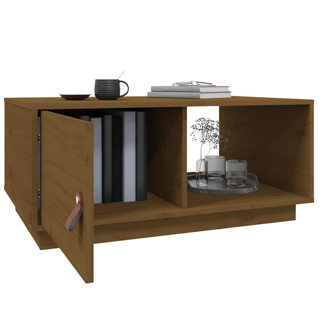 818263 vidaXL Coffee Table Honey Brown 80x50x35,5 cm Solid Wood Pine