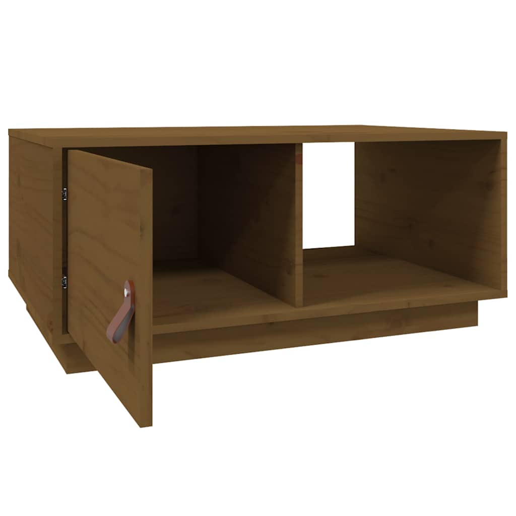 818263 vidaXL Coffee Table Honey Brown 80x50x35,5 cm Solid Wood Pine
