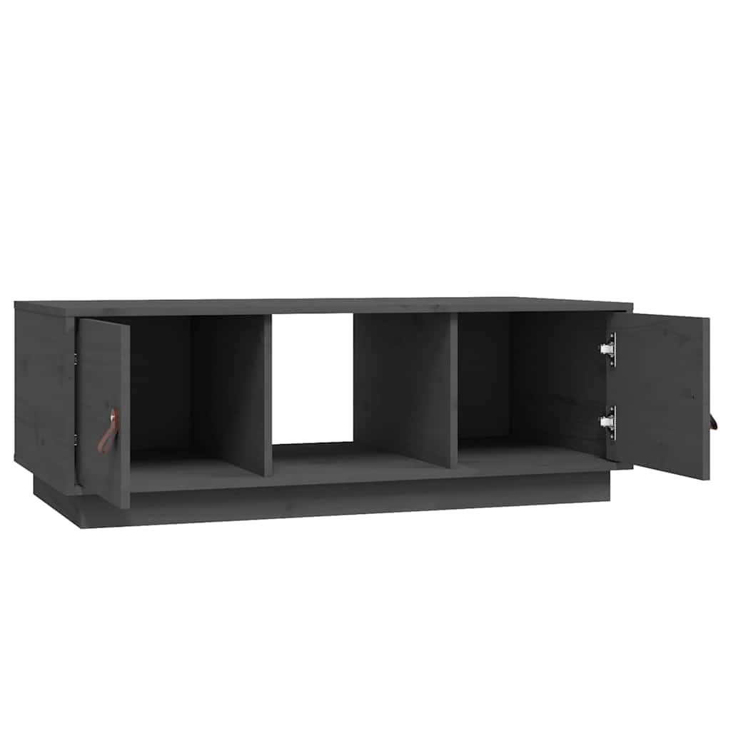 Coffee Table Grey 100x50x35 cm Solid Wood Pine