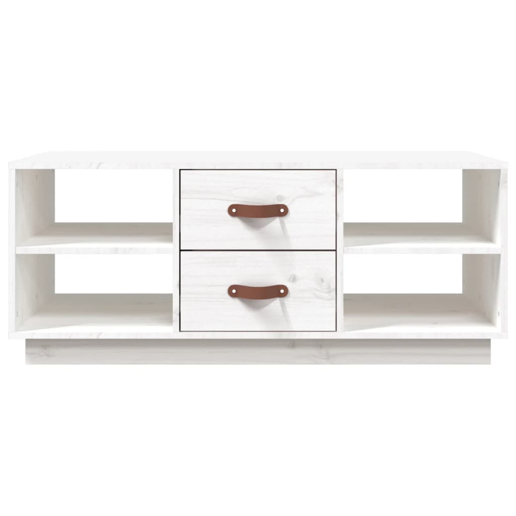 818271 vidaXL Coffee Table White 100x50x41 cm Solid Wood Pine